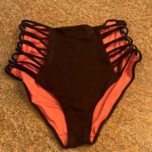 PINK by Victoria's Secret High Waist Black Bikini Bottom